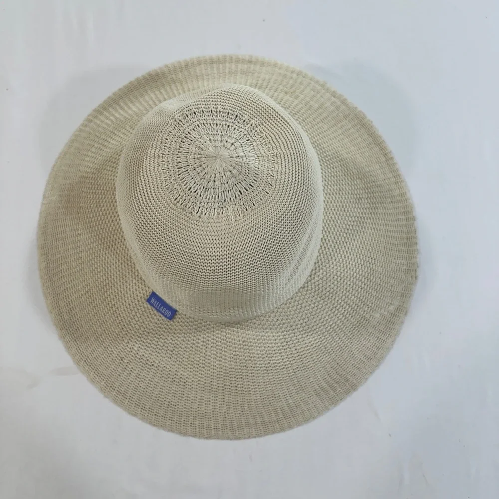 Wallaroo Hat Company Victoria Diva Sun Hat Women One Size Cream Tan Wide Brim